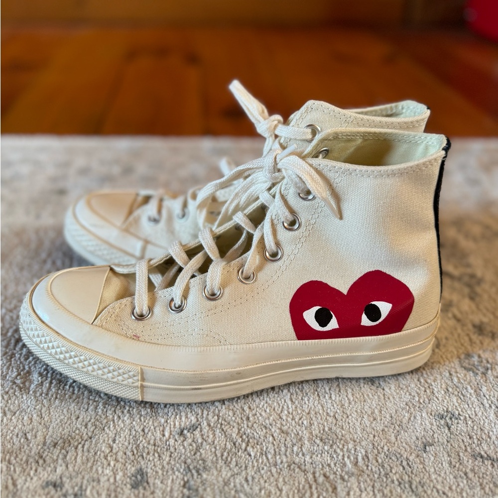 Comme Des Garçons Play White Converse Chuck Taylor All Star 70 HI